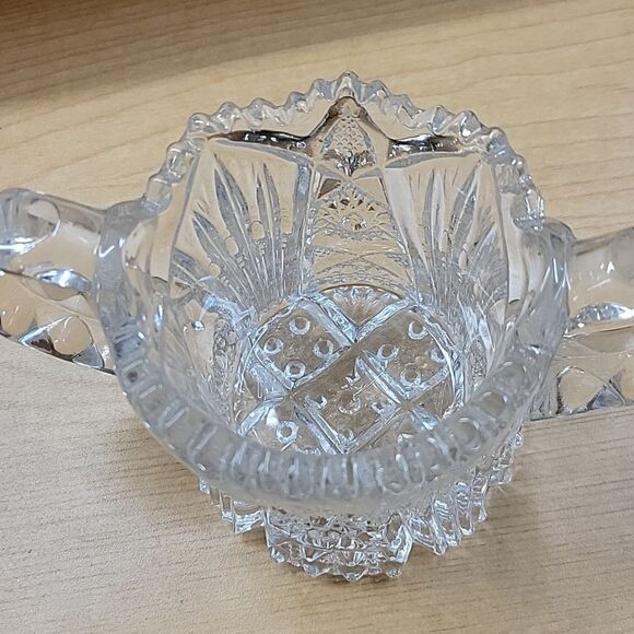 Creamer And Sugar Bowl Sunburst, Vintage Indiana Pressed glass. - Picture 8 of 11